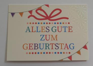 Holographic - Alles Gute zum Geburtstag - Doppelkarte A6 mit Couvert