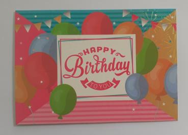 Holographic - Happy Birthday to you - Doppelkarte A6 mit Couvert