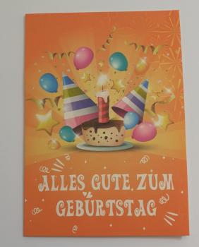 Holographic - Alles Gute zum Geburtstag - Doppelkarte A6 mit Couvert