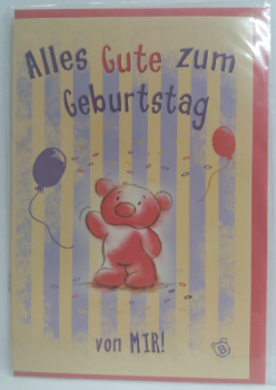 Alles Gute zum Geburtstag vom Mir ! - Doppelkarte A6 mit Couvert