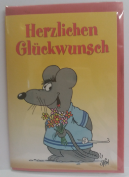 Herzlichen Glückwunsch - Doppelkarte A6 mit Couvert