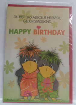 Du bist das absolut heisseste Geburtstagskind - Happy Birthday - Doppelkarte A6 mit Couvert
