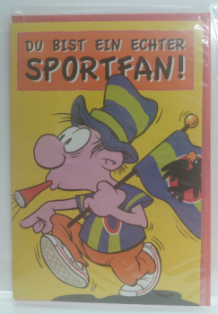 Du bist ein echter Sportfan! - Doppelkarte A6 mit Couvert