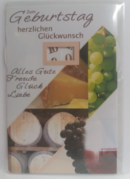 Zum Geburtstag herzlichen Glückwunsch - Alles Gute - Freude - Glück - Liebe - Doppelkarte A6 mit Couvert