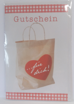 Gutschein ... für dich ! - Doppelkarte A6 mit Couvert