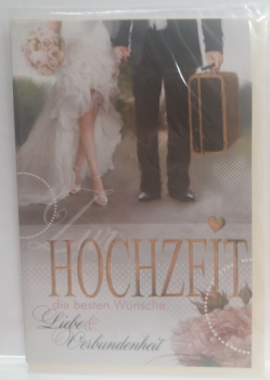 Hochzeit die besten Wünsche - Liebe & Verbundenheit - Doppelkarte A6 mit Couvert