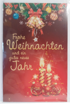 Frohe Weihnachten und ein gutes neues Jahr - Doppelkarte A6 mit Couvert