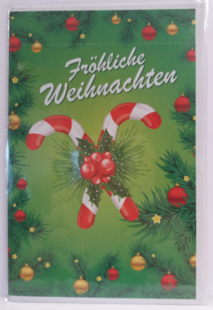 Fröhliche Weihnachten - Doppelkarte A6 mit Couvert