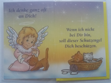 Einem kleinen Engel zum Geburtstag herzlichen Glückwunsch! - Doppelkarte A6 mit Couvert