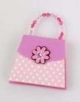 Handbag Notes - Pink Polka Dots - Mini-Designertasche mit Notepad