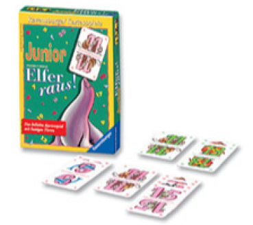 Junior Elfer raus - Kartenspiel (auf der Rückseite hat es einen kleinen Flecken vom Preisschild)