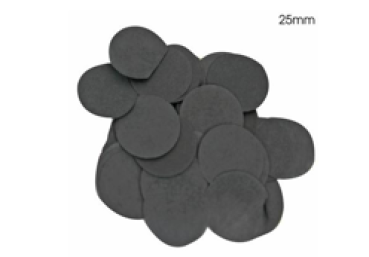 Black Paper - Rund Confetti - 25mm 14g