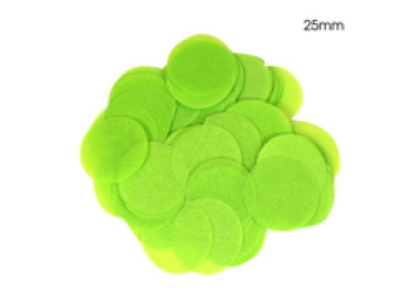 Lime Green Paper - Rund Confetti - 25mm 14g