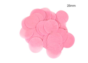 Light Pink Paper - Rund Confetti - 25mm 14g