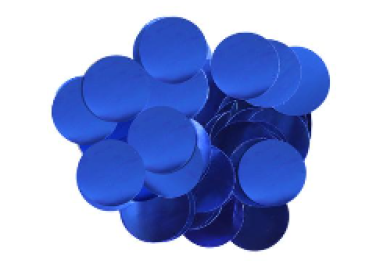 Blue Metallic - Rund Foil Confetti - 25mm 14g