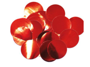 Red Metallic - Rund Foil Confetti - 25mm 14g