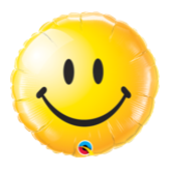Smiley Face - gelb - Folienballon 45 cm ungefüllt