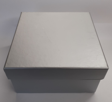 Geschenkbox 12 cm x 12 cm - silber