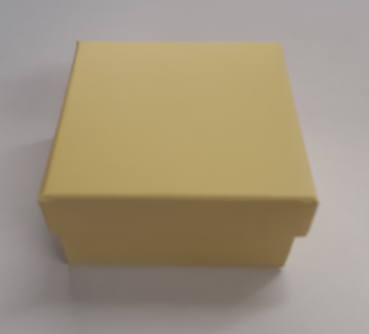 Geschenkbox 6 cm x 6 cm - hellgelb