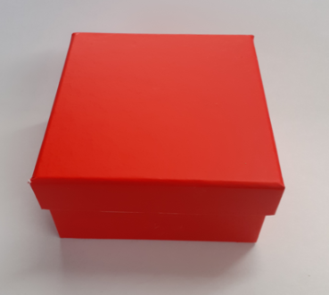Geschenkbox 7 cm x 7 cm - rot