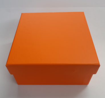 Geschenkbox 9 cm x 9 cm - orange