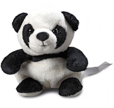 Plüschtier 12cm - Panda weiss-schwarz