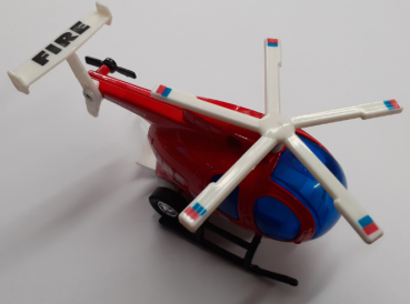 Helikopter Fire mit Rückzug - rot mit Fenster blau