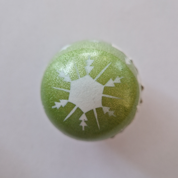 Flummi Schneeflocken Springball 45 mm - grün