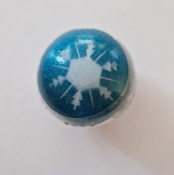 Flummi Schneeflocken Springball 45 mm - blau