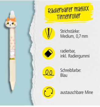 Gelschreiber magiXX - Katze - Tinte blau 0.7mm