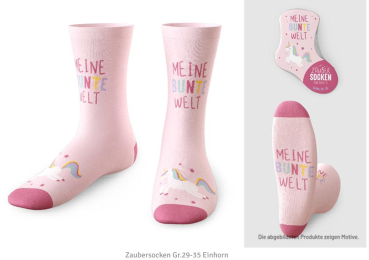 Kleine Lieblinge Einhorn - Zaubersocken Grösse 29-35 - meine bunte Welt