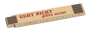 Zollstock / Holzmeter 2 m: Geht nicht gibts nicht
