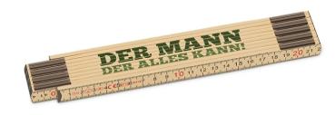 Zollstock / Holzmeter 2 m: Der Mann der alles kann