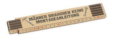 Zollstock / Holzmeter 2 m: Männer brauchen keine Montageanleitung