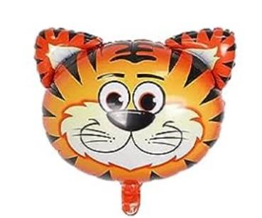 Tiger - Folien Ballonfigur h:50 x b:50 cm - ungefüllt