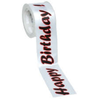 Satin Geschenkband 4 cm x 3 Meter - Happy Birthday