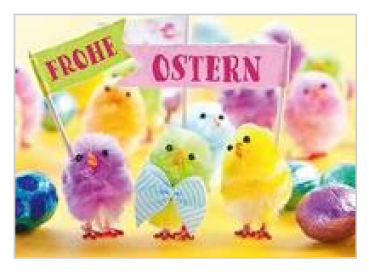 Postkarte - Kultura quer 16,2 x 11,5 cm - Frohe Ostern