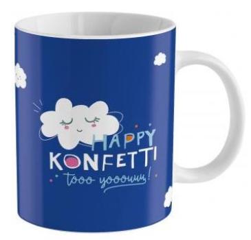 Zaubertasse - Regenbogen - Happy Konfetti tooo yooouuu!