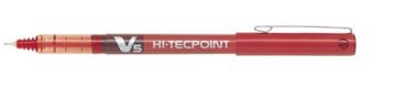 Pilot Hi-Tecpoint Rollerball Pen, V5 - Extra Fine 0.5 mm - rot