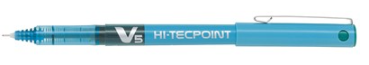 Pilot Hi-Tecpoint Rollerball Pen, V5 - Extra Fine 0.5 mm - hellblau