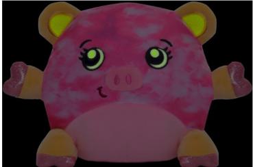 Plüschfigur, Glow-in-the-Dark-Elemente - Dream Beams 18 cm - Mia Schweinchen