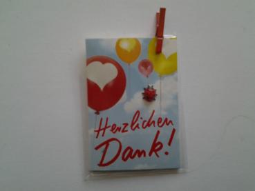 Herzlichen Dank - mini Doppelkarte - 5.5cm x 7.5cm