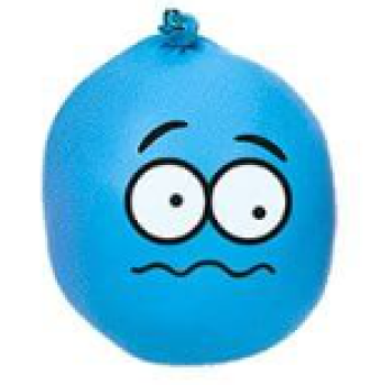 Buddys - Anti-Stressball 7,0 x 6,5 x 4,5 cm - blau