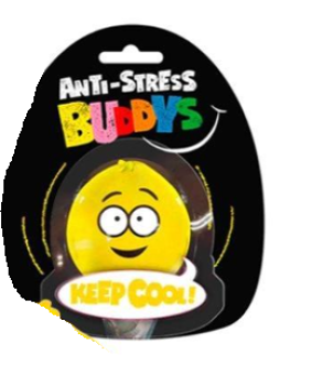 Buddys - Anti-Stressball 7,0 x 6,5 x 4,5 cm - gelb