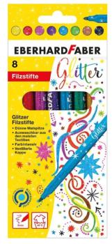 Filzstifte Glitzer, Classic 8 Farben Kartonetui - Eberhard Faber