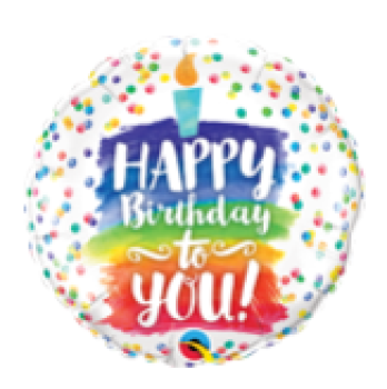 Happy Birthday To You Rainbow Cake - Folienballon 18 cm luftgefüllt