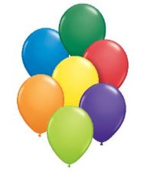 Ballon 13cm - Carnival - Kunterbunte Farbmischung - 1 Beutel - 10 Stück - nur für Luftfüllung