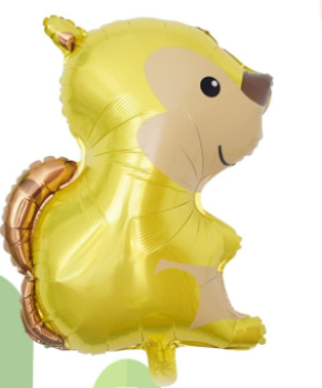Eichhörnchen - Folien Ballonfigur 26.3 x 18.8 cm ungefüllt