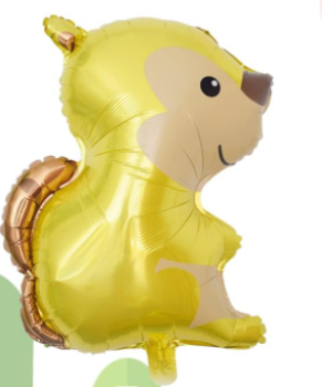 Eichhörnchen - Folien Ballonfigur h:60 x b:45 cm - ungefüllt