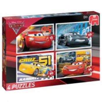 Cars 3 - Puzzle , 4 in 1 12/20/30 und 36 Teile